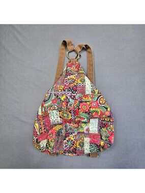 Black Butterfly Womens Mini Backpack Floral Patchwork Colorful Bag Boho Festival